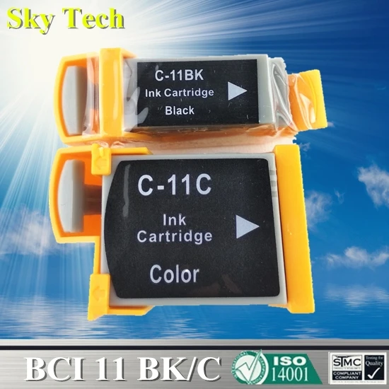 BCI11 BK/C совместимые чернильные картриджи для Canon BCI-11 BJC-50 BJC-55 BJC-70 BJC-80 BJC-85 BJC-85PW и т. Д.