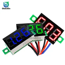 0,36 pulgadas voltímetro de 3 hilos DC 0-30 V Super Mini LED Digital coche voltímetro voltaje voltímetro Panel medidor de monitor de batería 3-Digital