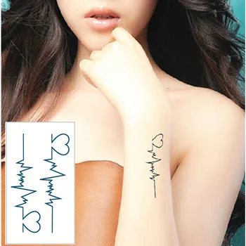 

SHNAPIGN Heartbeat Flash Tattoo Hand Sticker 10.5*6cm Small Waterproof Henna Beauty Temporary Body Sticker Art FREE SHIPPING