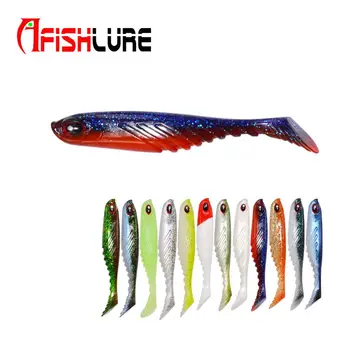 

105mm Soft Silicone Fishing Lure Saltwater Fishing Worms Baits With T-Tail Fishing Tackle