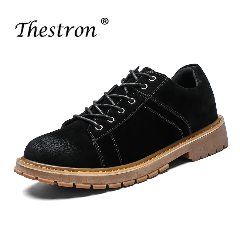 Thestron/модные зимние ботильоны; удобные мужские зимние ботинки; мужские классические теплые короткие ботинки на меху в стиле милитари для работы; повседневные мужские ботинки