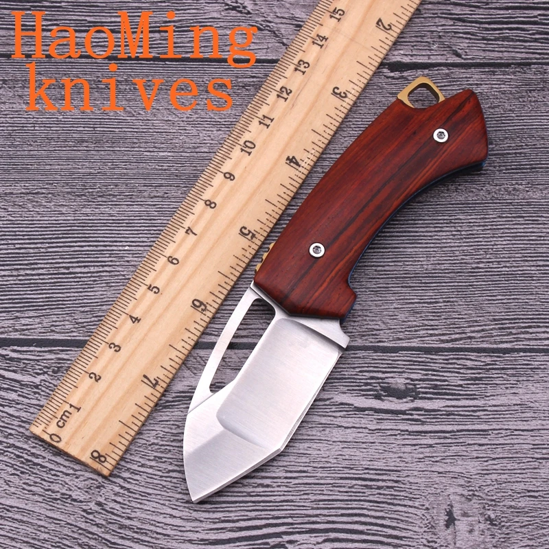 Mini Tactical Folding Knife D2 steel blade Camping Survival pocket