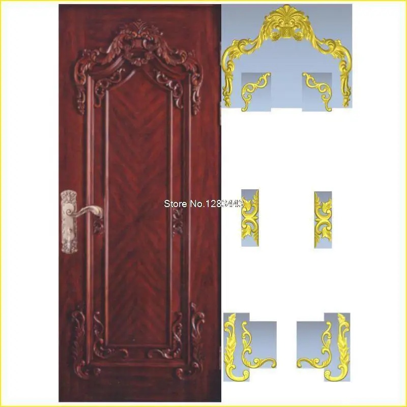 7pcs/lot Door_7 3D Model STL relief for cnc format Furniture furniture decoration | Инструменты