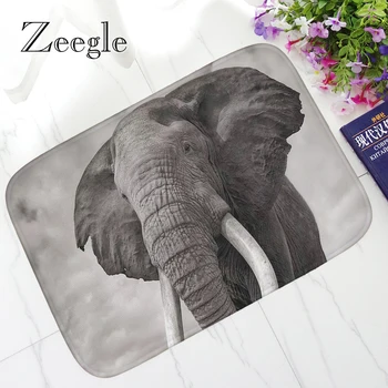 

Zeegle Creative Elephant Printed Doormat Floor Rug Flannel Floor Mats Non-slip Bathroom Living Room Carpet Mat