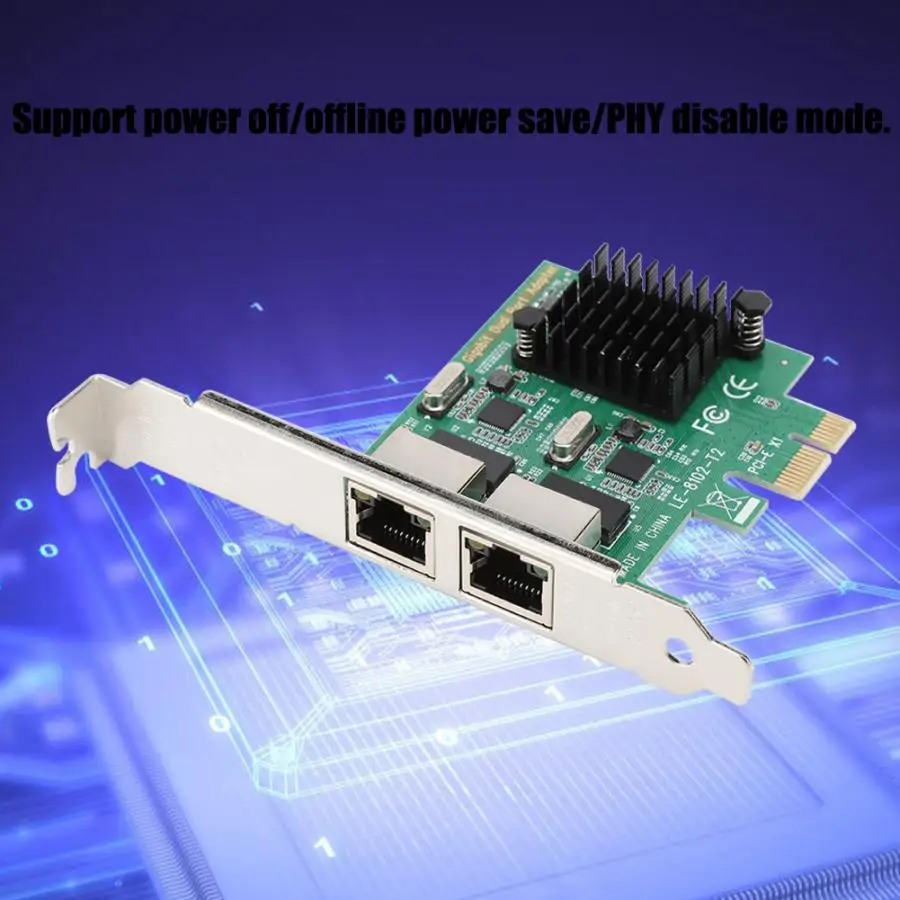 10/100/1000 Мбит/с PCI-E Двухпортовая гигабитная сетевая карта 2* RTL8111G основной чип управления