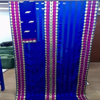 

Nigerian lace fabric High Quality African French Soft Silk Lace Fabric + net lace fabric For Wedding Dress 7yards/lot h2-57