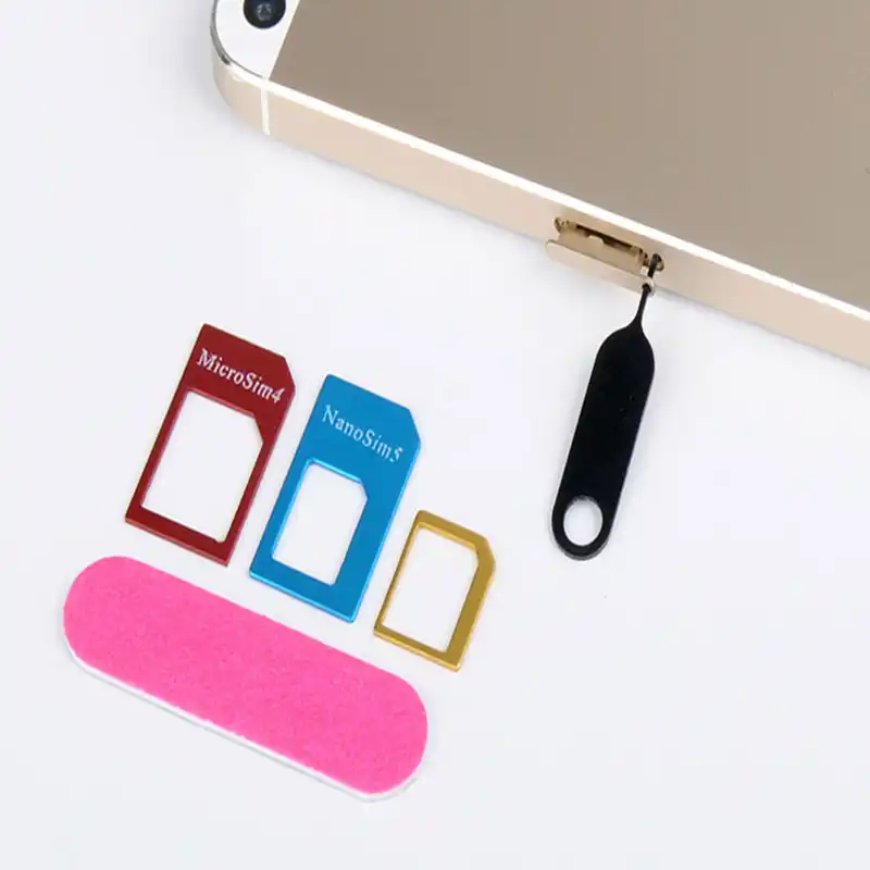 5 In1 Sim Card Adapter For Iphone 5 Nano Sim Adapter Set Sim Card