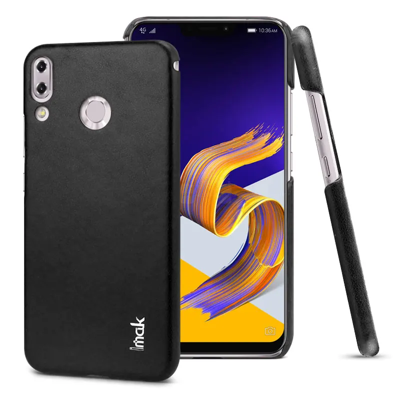 IMAK Ruiyi серия Роскошная кожа из искусственной кожи чехол для Asus Zenfone 5(ZE620KL)/5Z(ZS620KL) твердый PC задняя крышка чехол Качество s - Цвет: Black