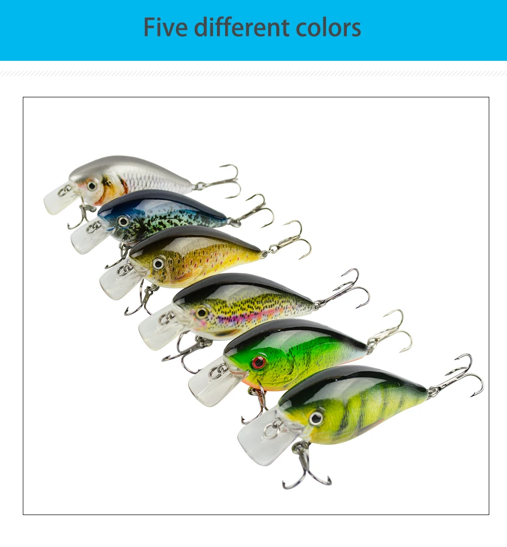 3/'/' Silicone Shad Soft Fishing Lures Crankbaits Hooks Floating Bait Tackle 7.6cm