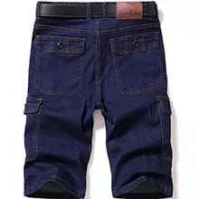 Мужские джинсовые шорты большого размера с дырками, мужские короткие джинсы, новые летние повседневные синие шорты с светильник