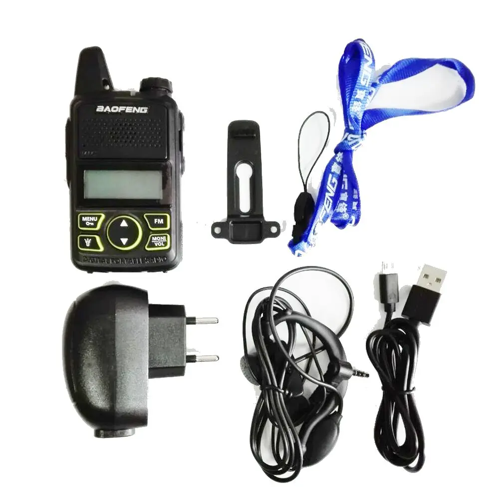 BAOFENG T1 портативная мини рация 2 шт./лот двухсторонняя UHF 400 470 МГц 20 каналов FM CB