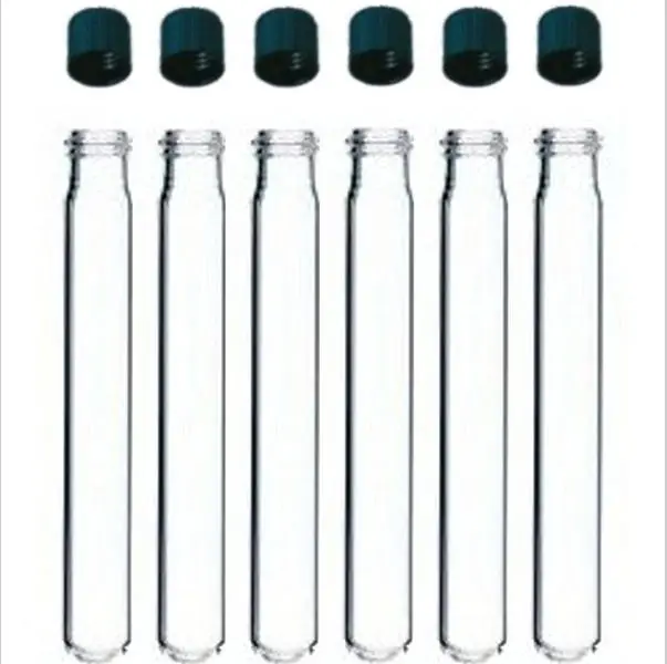 

10pcs 25x150mm 50ml Screw Tube Glass Serological Test Tube Screw Cap With Silicon Rubber Liners Autoclavable, All Size Available