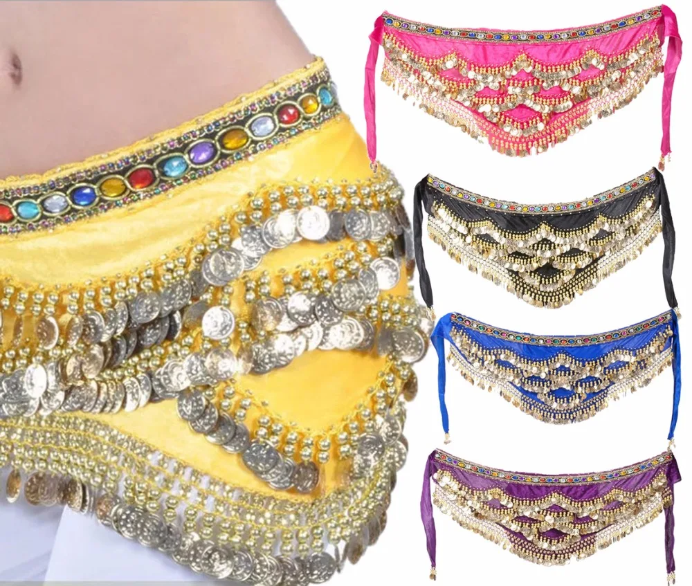 Buy 2016 5Colors Belly Hip Scarf Skirt Dance Costume