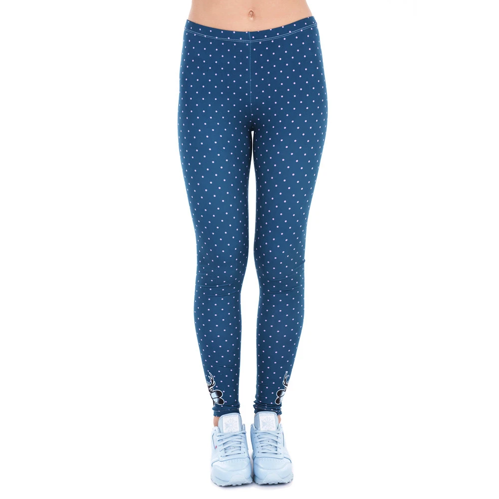 Женские леггинсы с принтом в горошек высокой талией|legging high|pant leggingdot leggings |