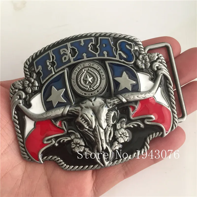 

Retail New TEXAS Belt Buckle With 3D Bull Head Metal Cowboy Buckles Mens Jeans Jewelry accessories Fit 4cm Wideth Belt