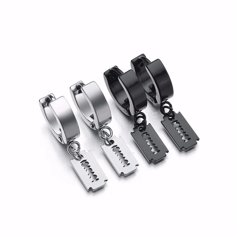 

Cute Stainless Steel Dangle EarringsFor Women 3D Double Side Cross Life Tree Drop Earrings Silver Black Metal Xmas Earings Gifts