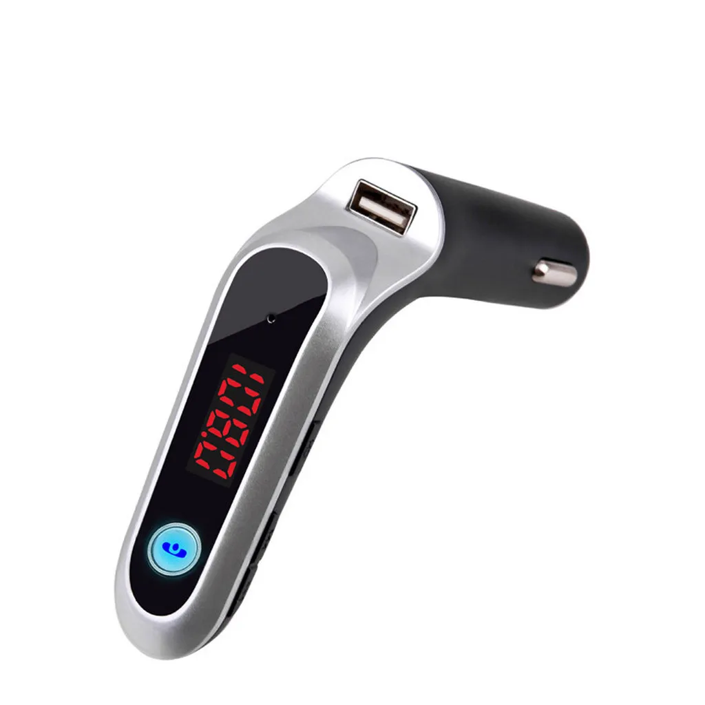 USB TF Card Support Charger Wireless Bluetooth Car Kit LCD Hands-Free FM Transmitter MP3 Music Player Mobile Phones Tablets