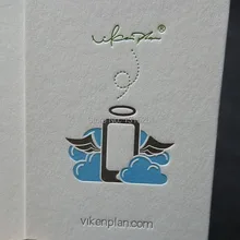 630 г бумага из хлопка, украшенная цветом и тиснением под прямым углом 2C/1C