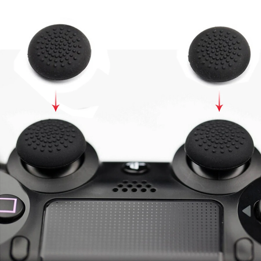 Противоскользящий силиконовый чехол для PS4 контроллера защитный геймпад кожи джойстик протектор+ 8 шт. рукоятка пальца чехол