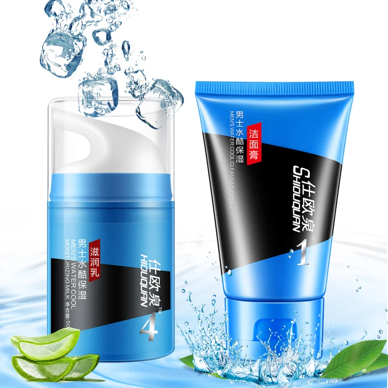 Limited Price for  Men's Moisturizing Face Cream+Deep Cleansing Cream Man Skin Care Anti Aging Day Cream Serum Anti Wr