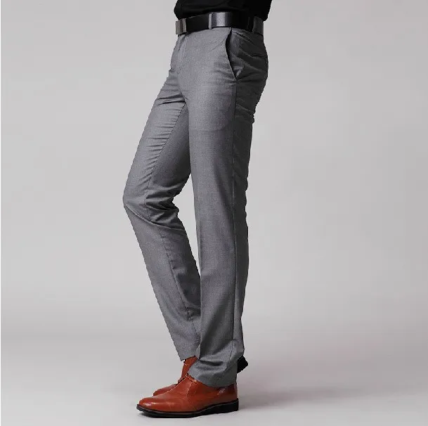 Новое поступление индивидуальный заказ Для Мужчин's платье штаны брюки с плоской передней частью брюки однотонные красные Цвет мужские костюмные брюки