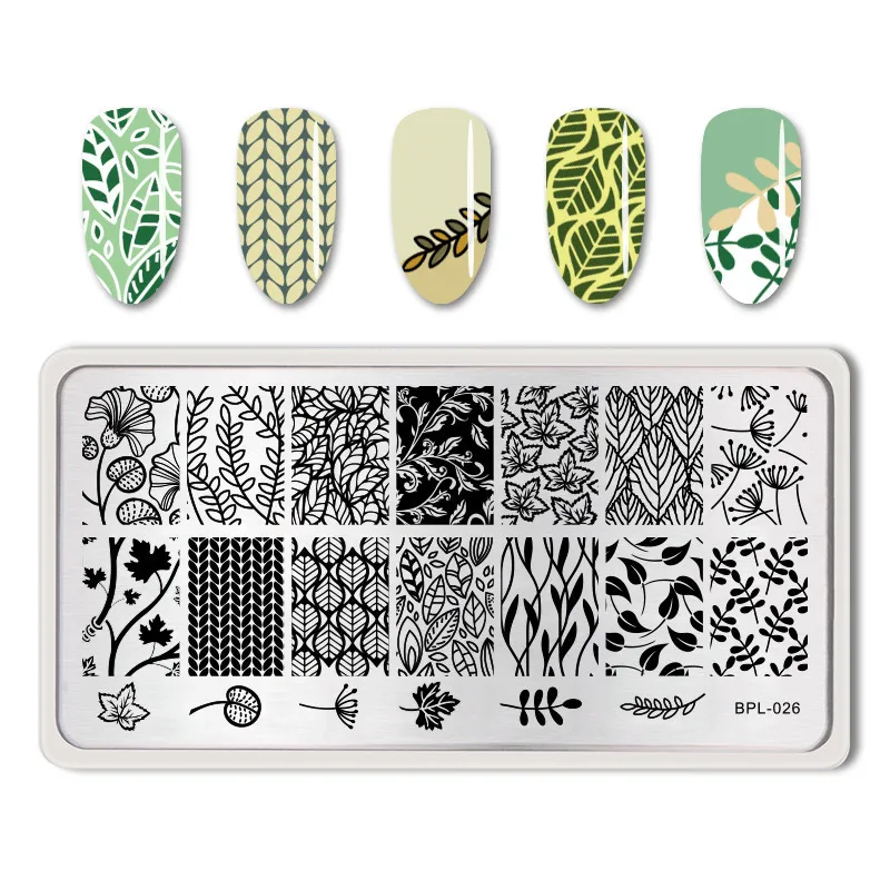 BORN PRETTY Nail Stamping Plates Lemon Watermelon Tropical Punch Patterns DIY Image Printing Plate Nail Art Template Manicure - Color: Pattern 5