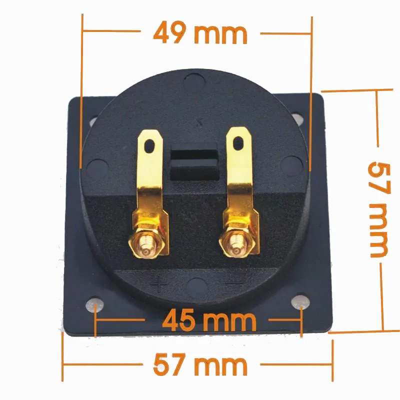 4pcs Two Speaker Junction Box Audio Cable Connector Copper Gold Plated Crystal Column Speaker DIY 4pcs Two Speaker Junction Box Audio Cable Connector Copper Gold Plated Crystal Column Speaker DIY