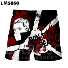 LIASOSO 3D принт аниме Наруто Узумаки Саске мужские шорты классные пляжные повседневные шорты Boardshorts набедренную повязку брюки X1118