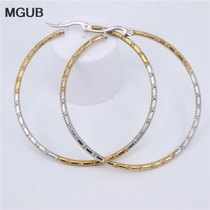 

2 colors Big Circles Hoop Earrings For Women Statement Gold Silver Color Round Circle Loop Earring Party Gift Hot Sale LH708