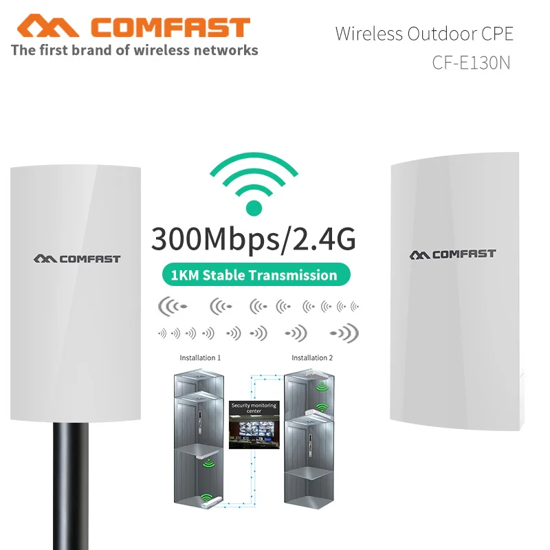 COMFAST CF-E130N 1 км 300 Мбит/с Открытый Мини wifi CPE беспроводной AP мост точка доступа Wi-Fi антенна Nanostation CPE для ip-камеры