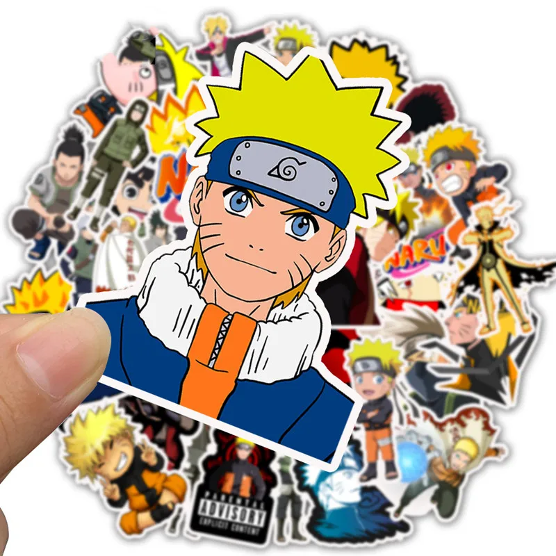 

50Pcs Waterproof Japan Anime Naruto Stickers Sasuke Vinyl Sticker for Kid Toy Skateboard Travel Fridge Backpack Decal Stickers