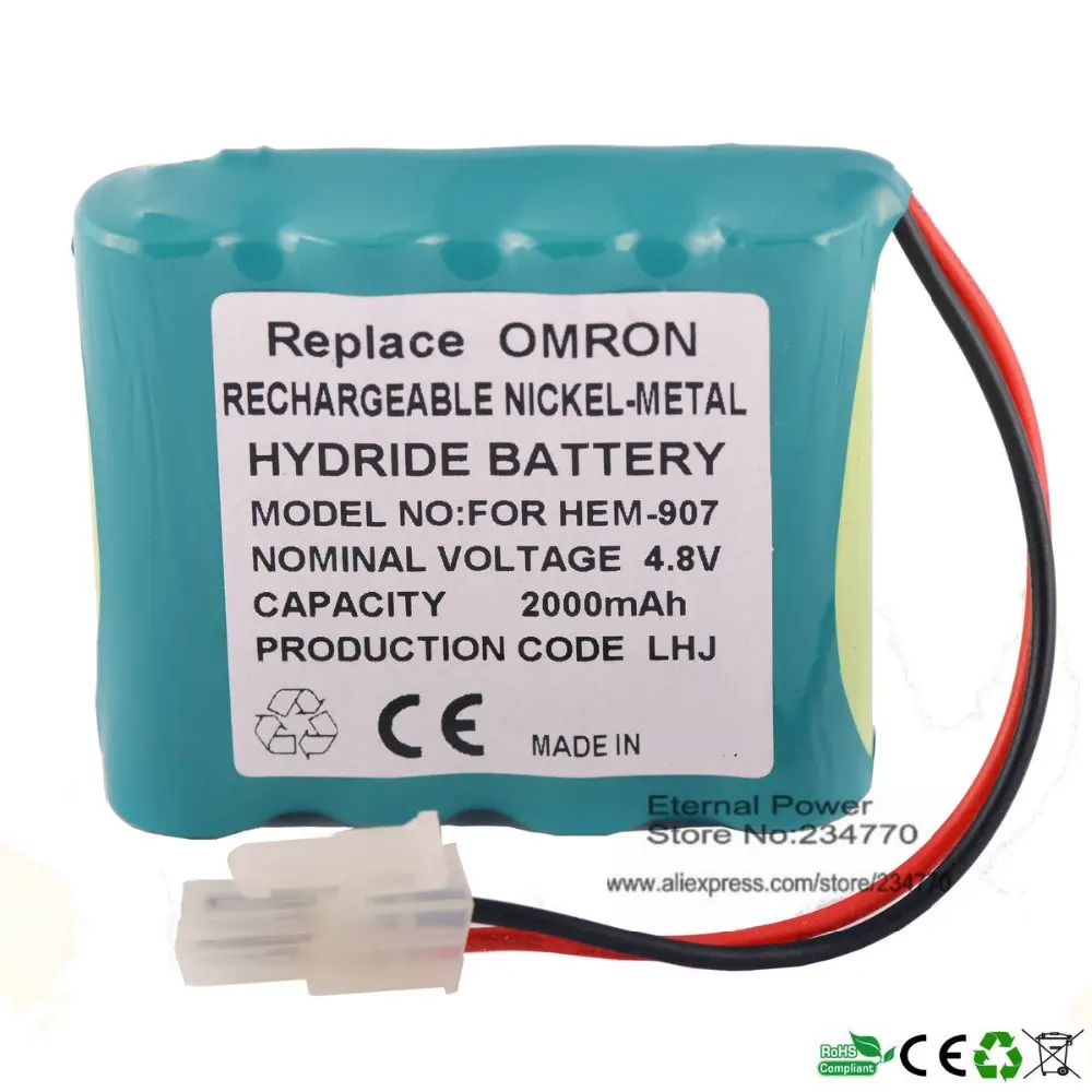 Сфигмоманометр Замена батареи для Omron кровяного давления HEM 907 детской 48H907N