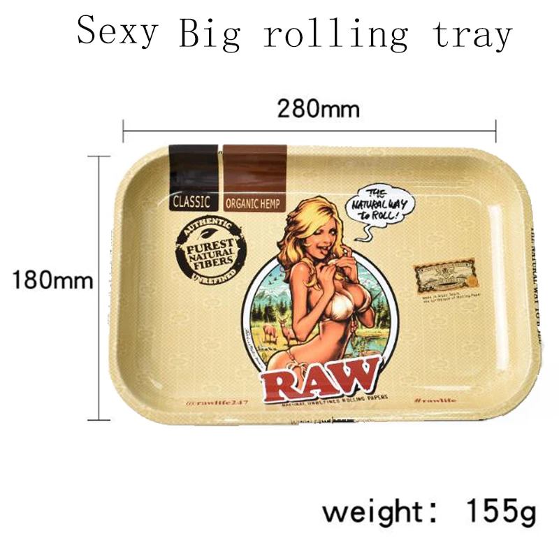 

28cm*18cm Rolling Tray RAW Rolling Papers Cigarette Tobacco Storage Plate for Herb Grinder Smoke Pipe Weed Accessories Tool