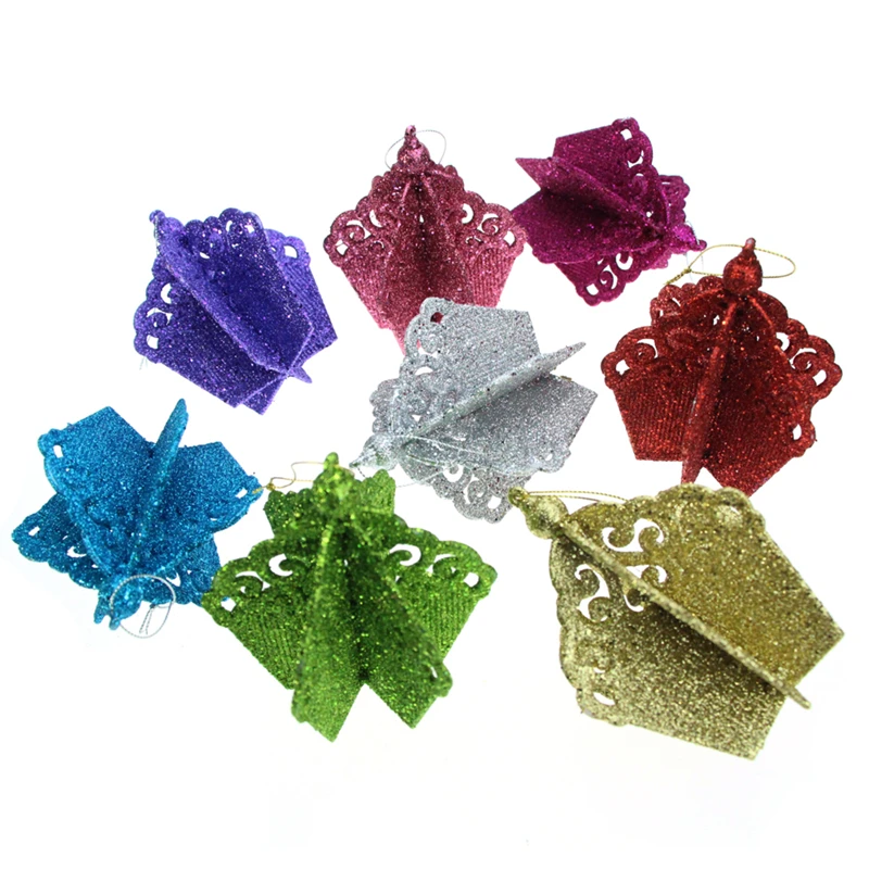 

AHYONNIEX 1 PC Gold powder Christmas tree gift bag ornaments 9CMX11CM X-mas tree Hanging ornament adornments for party