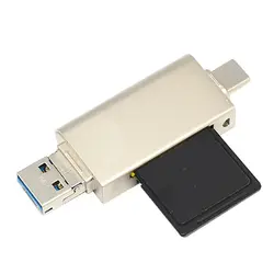 5-в-1 Тип C OTG SD устройство для считывания с tf-карт флеш-накопитель USB с гнездовым Интерфейс для ПК USB 3,1 чтения TF устройство чтения карт памяти