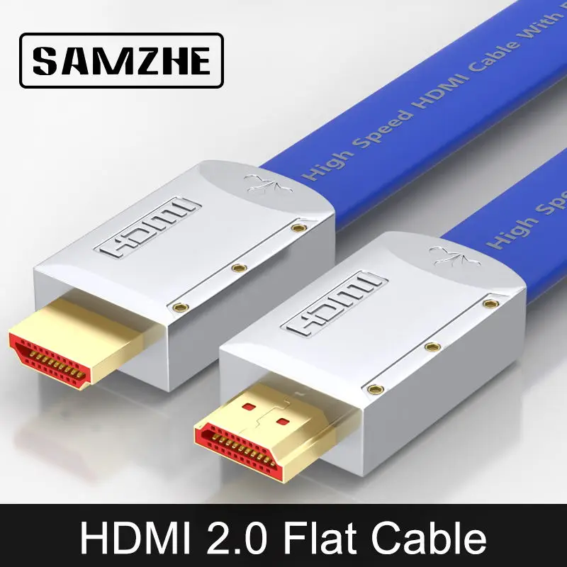 

SAMZHE 3D 2K*4K HDMI2.0 Cable Flat HDMI2.0 Cable Male to Male HDMI2.0 Cable 18Gbps Speed HDMI 2.0 Video Cable for HDTV PS3/4
