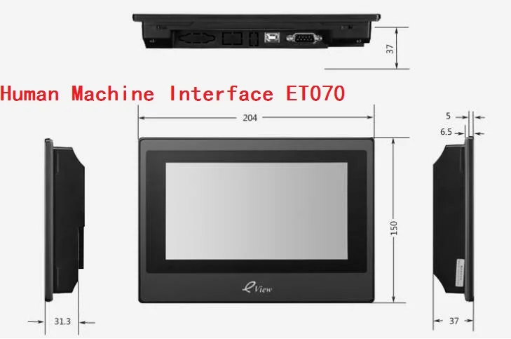 Kinco Eview 7 дюймов TFT цветной, резистивный HMI сенсорный экран с высоким разрешением ET070, риборная панель текстовый дисплей