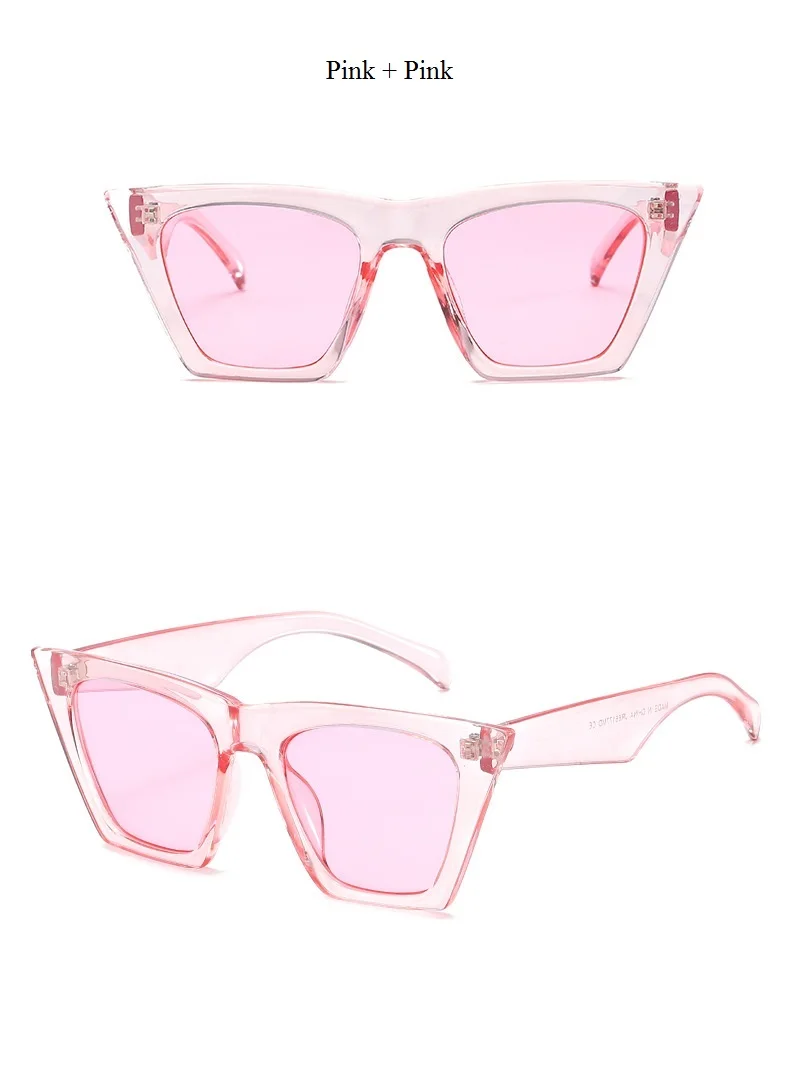 Винтаж «кошачий глаз» Для женщин Элитный бренд Австралия Дизайн 90 s Мода Cateye Солнцезащитные очки женские люнет - Цвет линз: Pink Pink