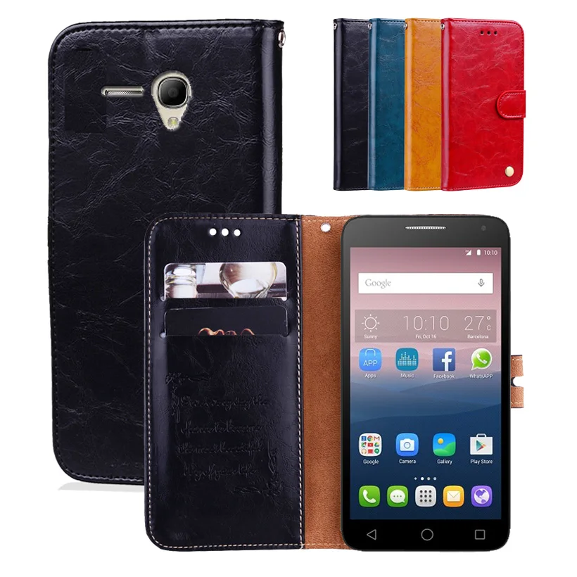 

For Alcatel 5054X 5054D POP3 5.5'' 4G 5.5 Case Flip Cover Leather Wallet Phone Case Funda Wallet Book Case With Strap