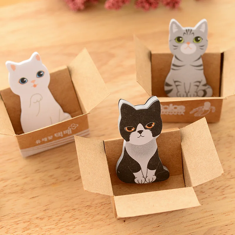 Kawaii Sticky Notes Cat Office Supplies Planner Stickers Cute Korean Kawaii Sticky Notes Cat Office Supplies Planner Stickers Cute Korean Stationery Sticker Diary Post It Diy Note Cancelleria In Memo Pads From School