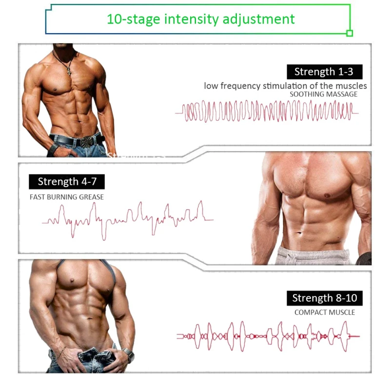 2019 NEW EMS Abdominal Muscle Belt Weight Loss Massage Belt Fitness Equipment Abdominal Muscles Training Equipment White10