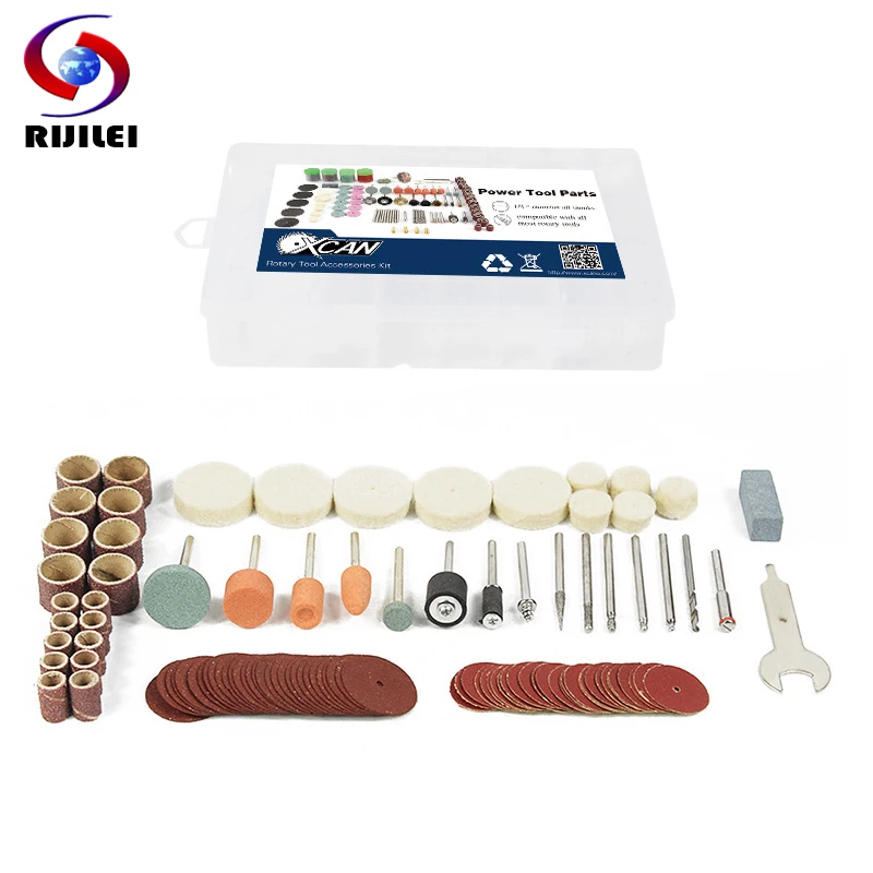

RIJILEI 105Pcs BIT SET SUIT MINI DRILL ROTARY TOOL & FIT DREMEL Grinding,Carving,Polishing tool sets,grinder head Abrasive Disc
