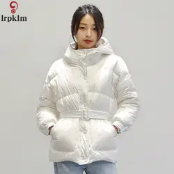 Женская зимняя куртка, модный воротник, женский пуховик, новинка 2019 года, зимняя короткая куртка-пуховик, милое пальто, размеры s, m, l