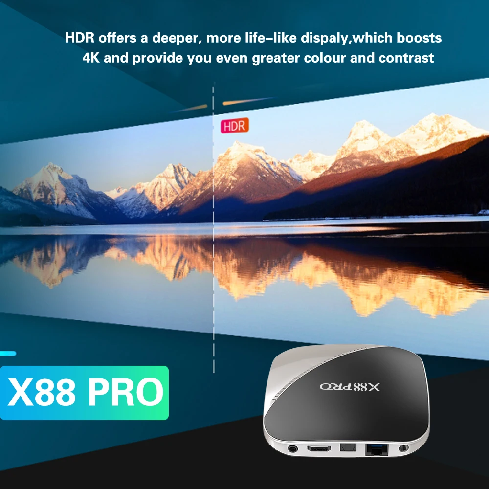 X88 pro Smart Android 9,0 ТВ коробка 4G 32G/64G с двумя камерами, процессор Rockchip RK3318 двухъядерный процессор Wi-Fi 4 K HD Декодер каналов кабельного телевидения USB 3,0 YouTube Гооге медиа проигрыватель