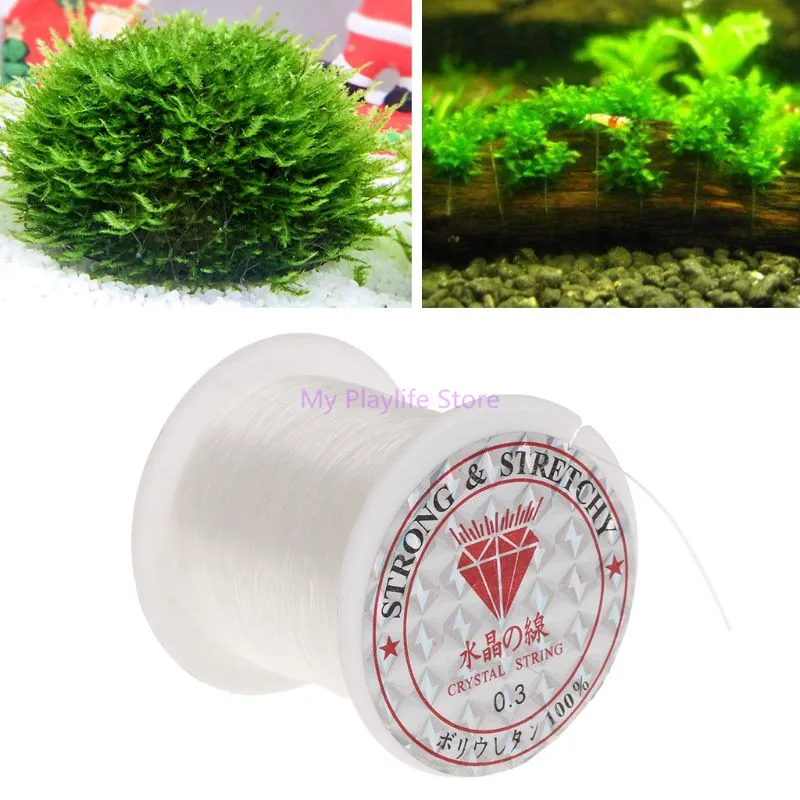

Aquarium Fish Tank Moss Line Binding Ultrathin Crystal Line 100m 0.3mm Aquatic Plants Wood Floating Water Grass Accessories C42