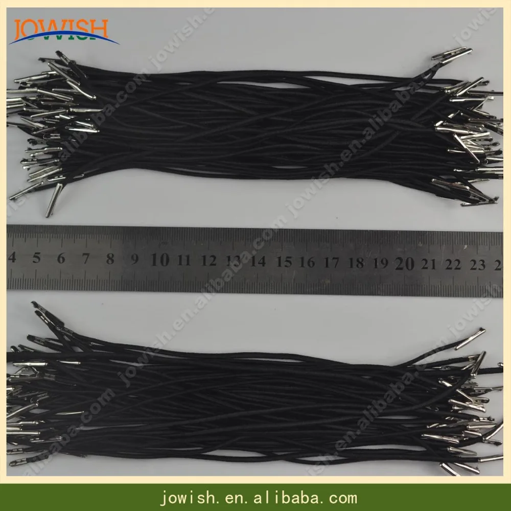 100 шт белый/черный тянущийся шнур эластичный шнур с металлической оплетка на шнурки на ювелирных аксессуарах
