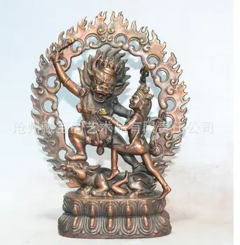 

collecting OLD copper crafts Brass Religious Boutique Tibet Buddhism Bronze Gilt Mahakala Hevajra Hayagriva Happy Buddha Statue