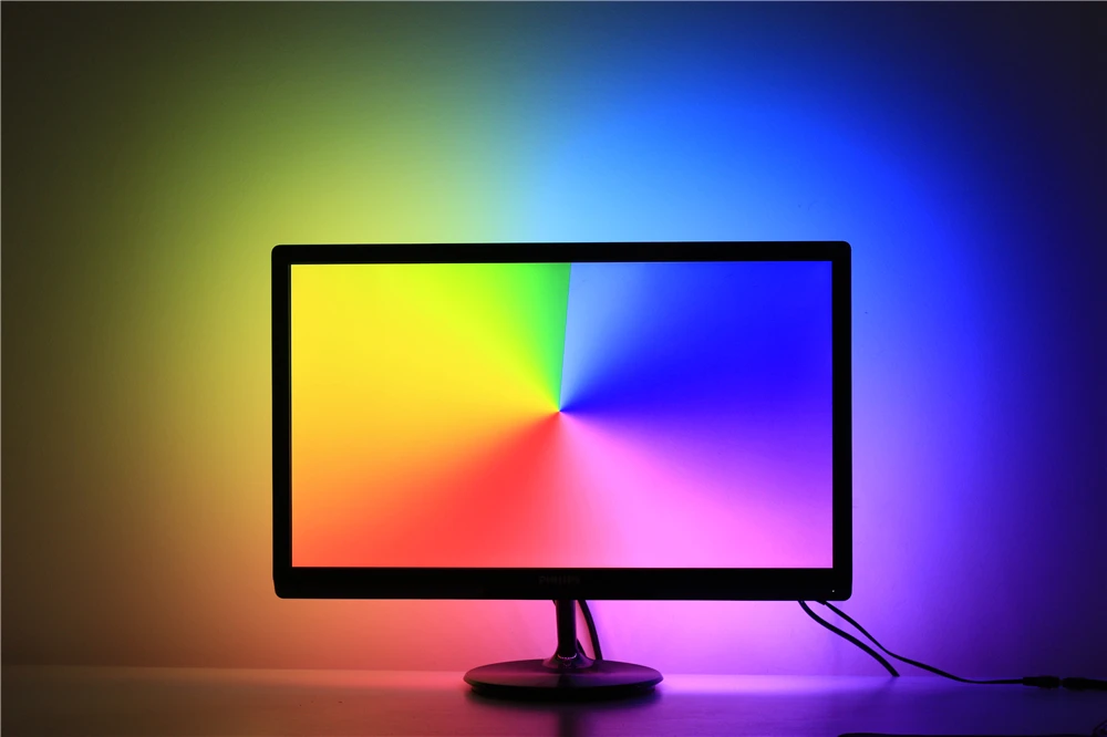 Ambilight USB WS2812B Светодиодная лента HD tv монитор Настольный ПК экран тыловая подсветка ws2812 Пиксельная лента 1 м~ 5 м