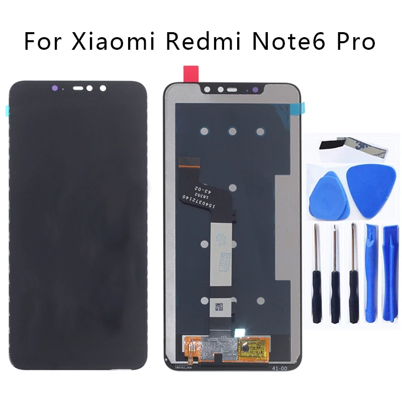 

Original display for Redmi Note 6 Pro LCD touch screen digitizer for Xiaomi Redmi Note 6 Pro LCD monitor replacement+Free tools