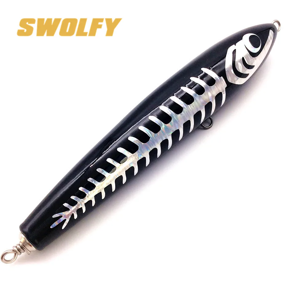 Swolfy 1 шт. топвотер деревянная приманка 20 см 90 г 22 120 троллинговая Зеленый Карандаш